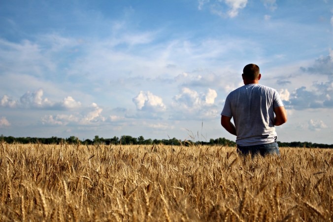 My brother in-law, Brett Glick on his farm in Columbus, IN. Photo Credit: Katie Thomas Glick